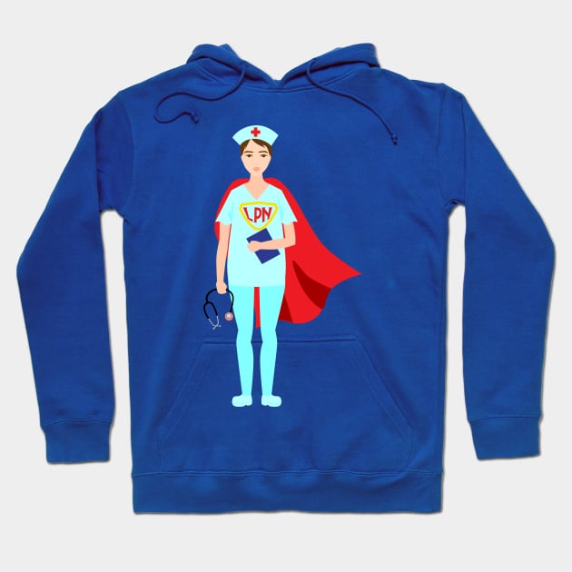 Nurse with a superhero cape Hoodie by holidaystore